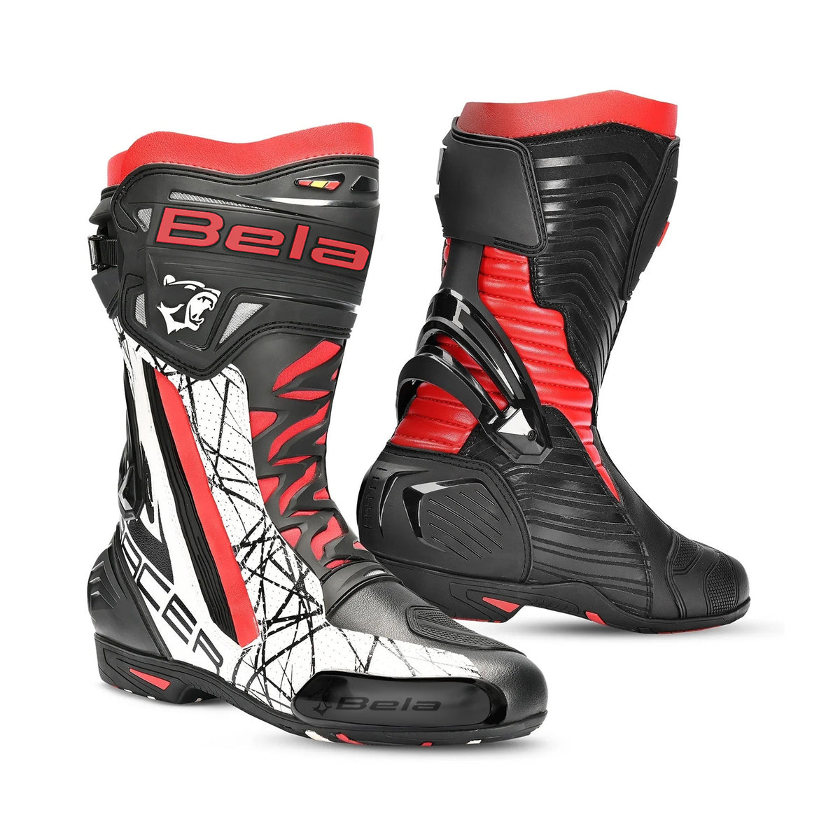 BELA RIDER GP-1 CARRERES BOTA DE MOTO NEGRE VERMELL