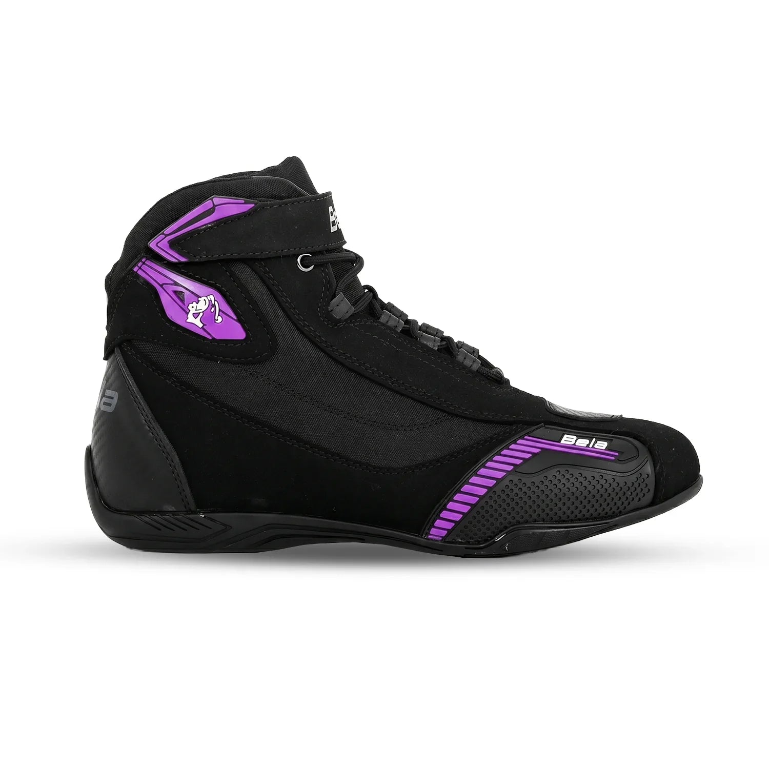 Botas de moto urbanas mujer BELA Kiva morado vista lateral