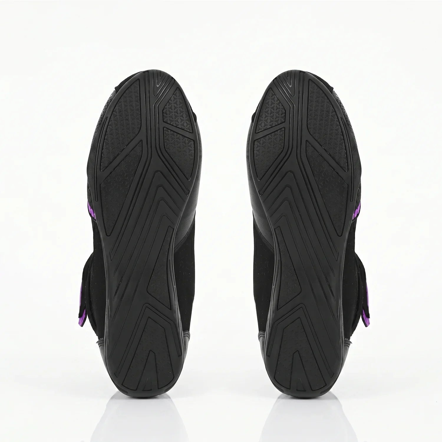 Suela antideslizante de las botas moto mujer BELA Kiva negro morado