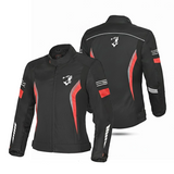 BELA BRADLEY DE TEXTIL JAQUETE DE MOTO SENYORA NEGRO ROJO