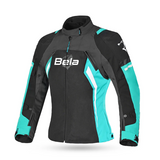BELA ELANUR CHAQUETA DE MOTOCICLETA MUJER NEGRO TURQUESA