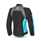 BELA ELANUR CHAQUETA DE MOTOCICLETA MUJER NEGRO TURQUESA
