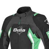 BELA ELANUR CHAQUETA DE MOTO MUJER NEGRO VERDE MENTA