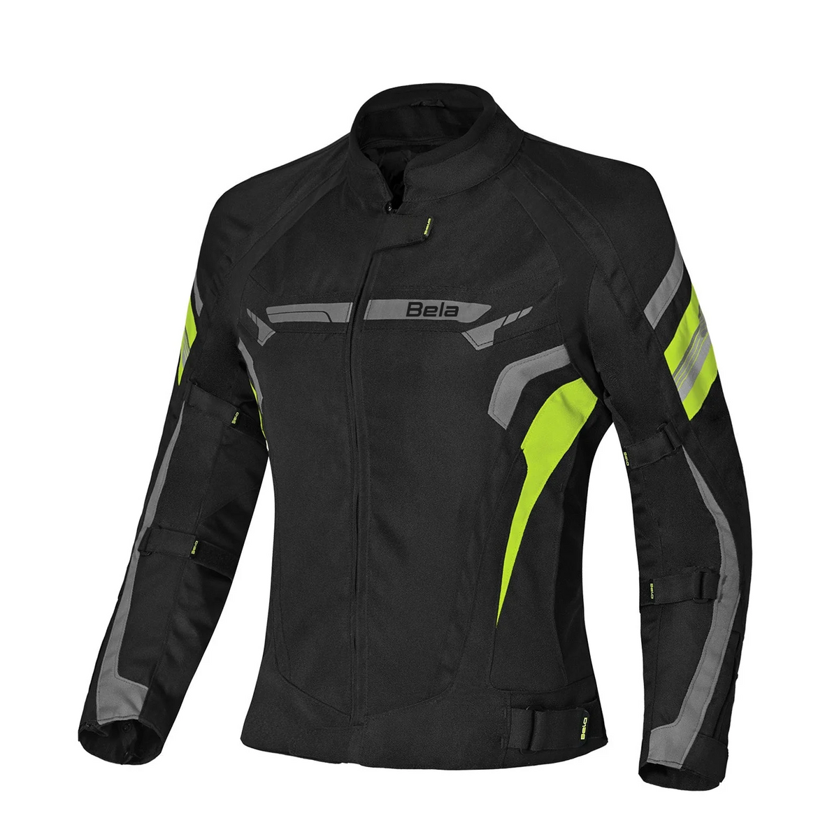 BELA HIGHLAND CHAQUETA DE MOTO TEXTILE MUJER NEGRO GRIS AMARILLO FLOU