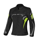 BELA HIGHLAND CHAQUETA DE MOTO TEXTILE MUJER NEGRO GRIS AMARILLO FLOU