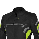 BELA HIGHLAND CHAQUETA DE MOTO TEXTILE MUJER NEGRO GRIS AMARILLO FLOU