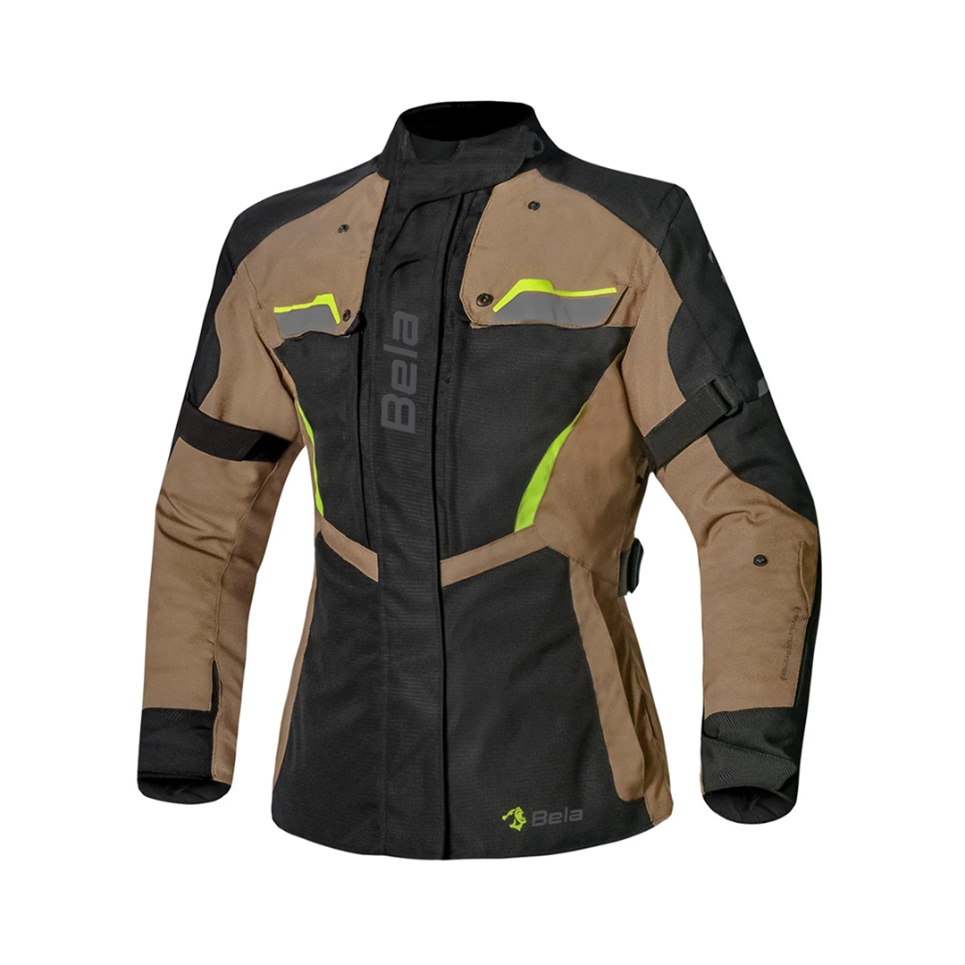 BELA HURRICANE 3 IN 1 MUJER MOTO CHAQUETA NEGRO ARENA F,AMARILLO