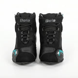 BELA KIVA CUIR URBAN BOTA DE MOTO DONA  NEGRE TURQUESA