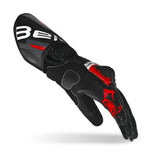 BELA LEMOX CUIR GUANTS DE MOTO HOMES NEGRE VERMELL