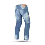 BELA PISTON PANTALON DE HOMBRE JEANS 32L  AZUL CON SPRAY