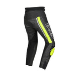 BELA ROCKET PANTALÓN MOTO PIEL HOMBRE NEGRO AMARILLO FLOUR