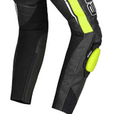 BELA ROCKET PANTALÓN MOTO PIEL HOMBRE NEGRO AMARILLO FLOUR