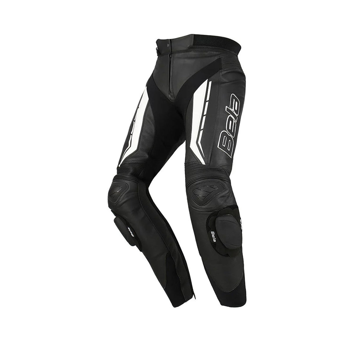 BELA ROCKET PANTALÓN MOTO PIEL HOMBRE NEGRO BLANCO