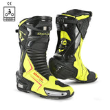 BELA SPEEDO 2.0 BOTAS DE MOTO PIEL NEGRO AMARILLO FLOUR