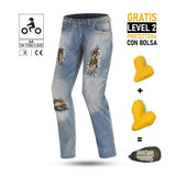 BELA STONE JEANS DE MOTO HOMBRE AZUL CAMO