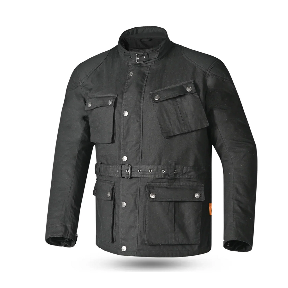 BELA TACTICAL WAX COTTON CHAQUETA DE MOTO HOMBRE NEGRO