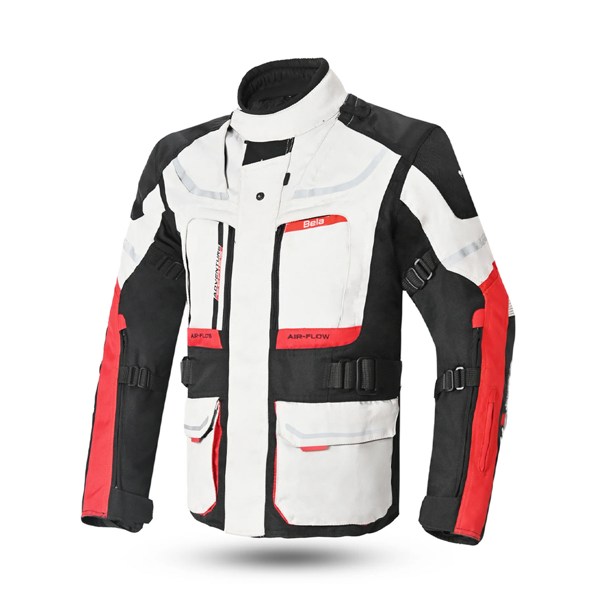 BELA TRANSFORMER 3IN1 TEXTILE CHAQUETA DE MOTO HOMBRE HELO NEGRO ROJO