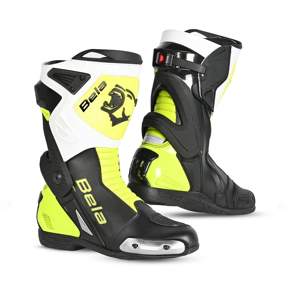 BELA TURBO TRACK CARRERES BOTA DE MOTO NEGRE F,GROC