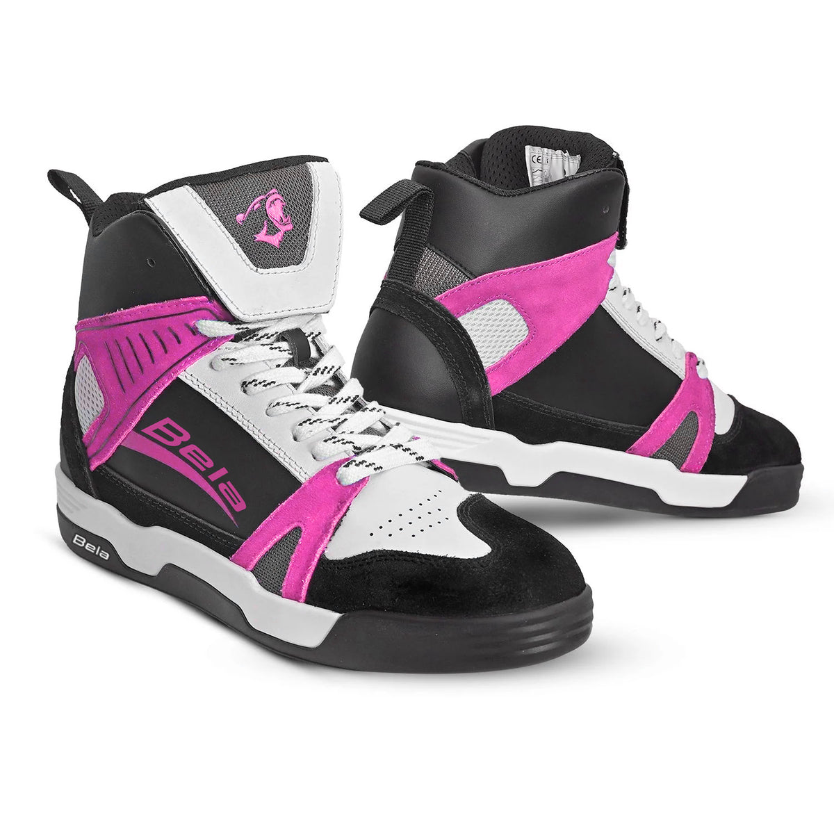 BELA ROVER URBAN BOTA DE MOTO DONA NEGRE BLANC FUSHIA