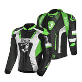 BELA X RACE JAQUETE CUIR HOME NEGRE BLANC VERD