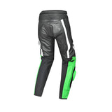 BELA X RACE CUIR PANTALON DE MOTO HOME NEGRE BLANC VERD