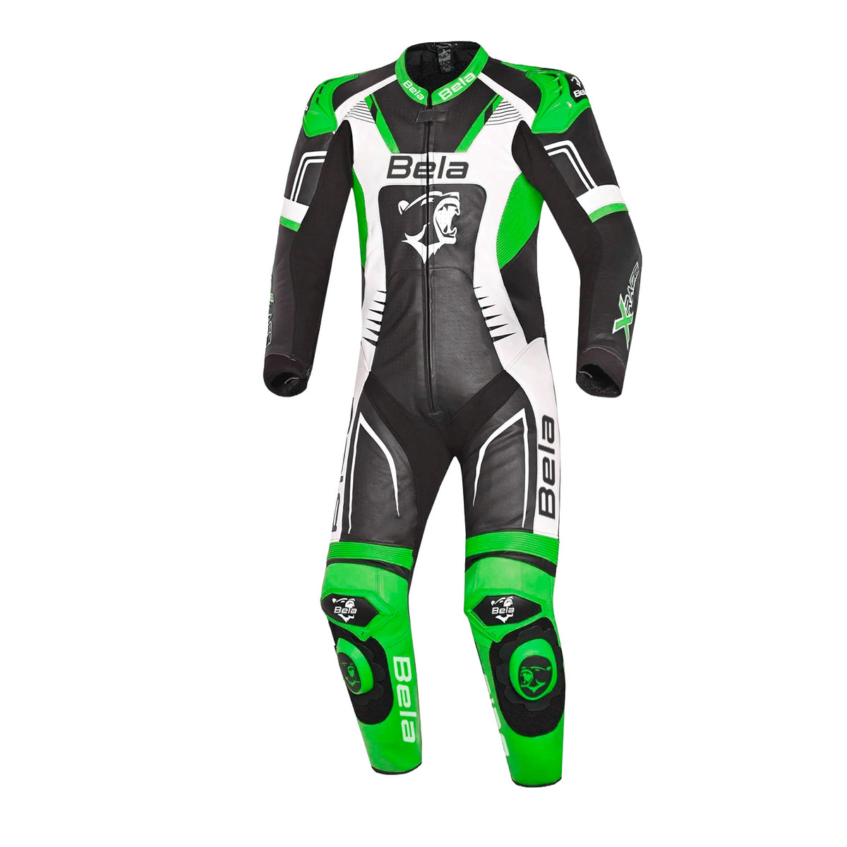 BELA X RACE MONO 1PC MOTO DE HOME BLANC NEGRE VERD