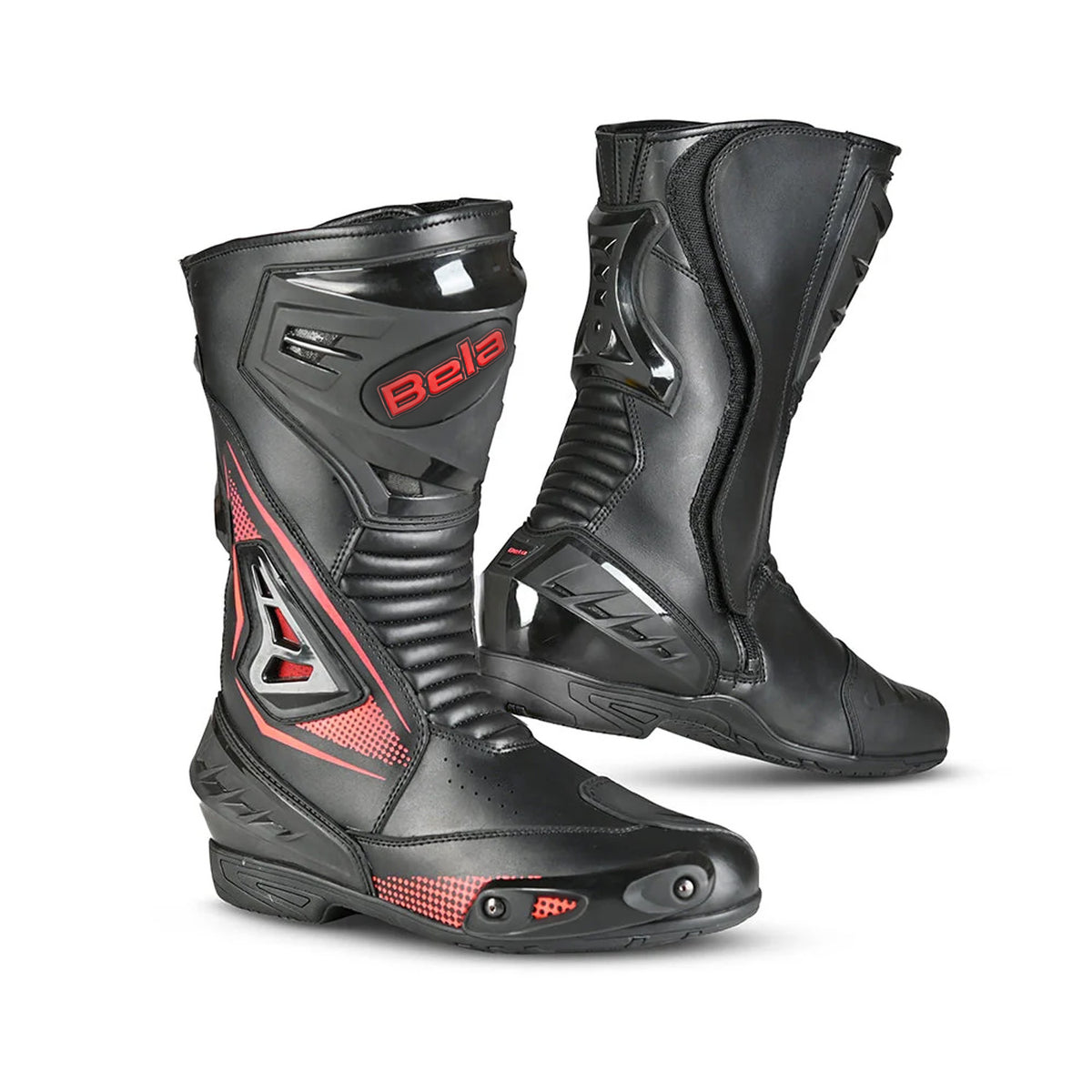 BELA- Botas Piel Master Man Negro/Rojo