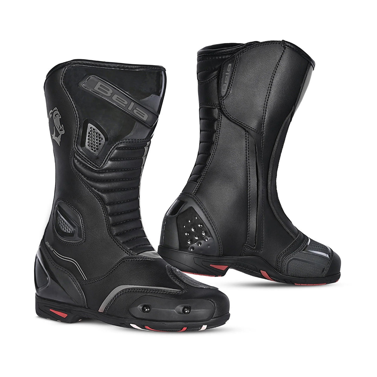 BELA STRIP CUIR GIRA BOTA DE MOTO NEGRE GRIS