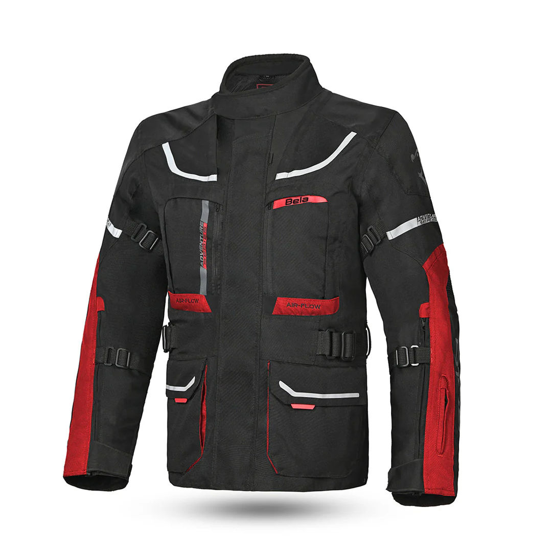 BELA TRANSFORMER 3IN1 TEXTILE JAQUETE DE MOTO HOMES NEGRO ROJO