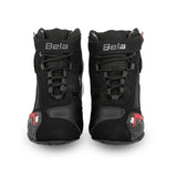 BELA KIVA CUIR URBAN BOTES DE MOTO HOMES NEGRE VERMELL