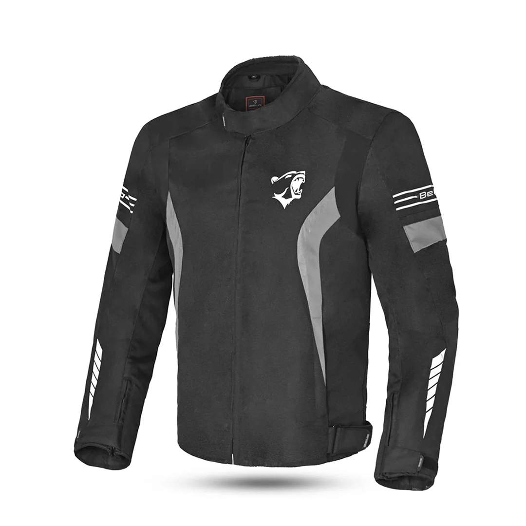 BELA BRADLEY CHAQUETA DE MOTO DE HOMBRE TEXTIL NEGRO GRIS