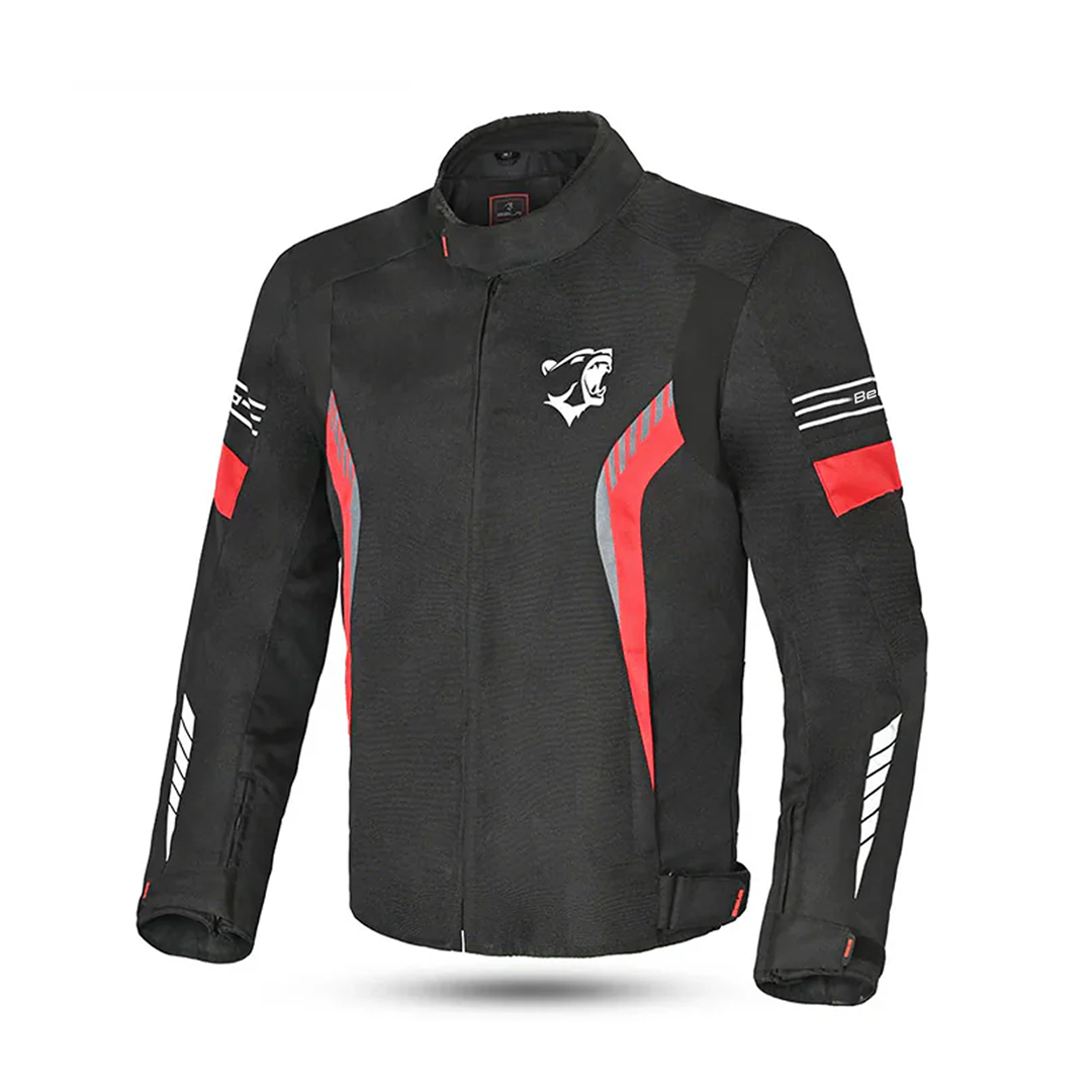 BELA BRADLEY CHAQUETA DE MOTO DE HOMBRE TEXTIL NEGRO ROJO