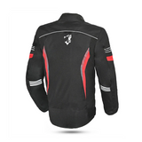 BELA BRADLEY CHAQUETA DE MOTO DE HOMBRE TEXTIL NEGRO ROJO