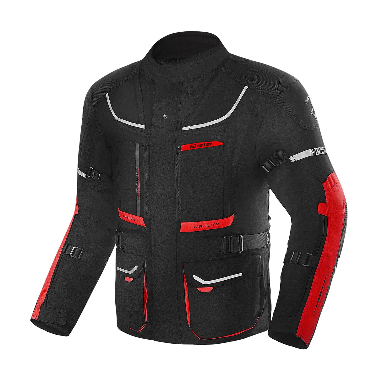 BELA TRANSFORMER 3IN1 TEXTILE JAQUETE DE MOTO HOMES NEGRO ROJO