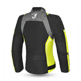 BELA ELANUR CHAQUETA DE MOTO MUJER NEGRO ANTRACITA AMARILLO FLOU