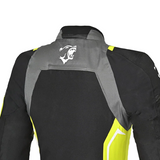 BELA ELANUR CHAQUETA DE MOTO MUJER NEGRO ANTRACITA AMARILLO FLOU