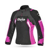 BELA ELANUR CHAQUETA DE MOTO MUJER NEGRO ANTRACITA ROSA