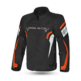 BELA HIGHLAND CHAQUETA DE MOTO HOMBRE NEGRO BLANCO NARANJA