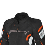 BELA HIGHLAND CHAQUETA DE MOTO HOMBRE NEGRO BLANCO NARANJA
