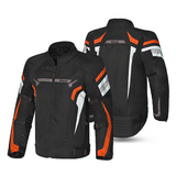 BELA HIGHLAND CHAQUETA DE MOTO HOMBRE NEGRO BLANCO NARANJA