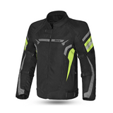 BELA HIGHLAND CHAQUETA DE MOTO HOMBRE NEGRO GRIS AMARILLO FLOU