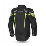 BELA HIGHLAND CHAQUETA DE MOTO HOMBRE NEGRO GRIS AMARILLO FLOU