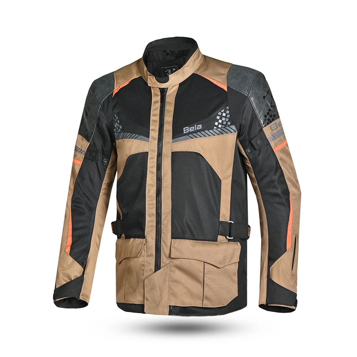 BELA ONSAKER CHAQUETA DE MOTO HOMBRE TEXTIL ARENA NEGRO NARANJA