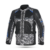 BELA ONSAKER CHAQUETA DE MOTO HOMBRE TEXTIL CAMO NEGRO AZUL