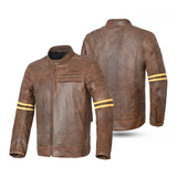 BELA ROYAL RIDER HOMBRE PIEL VINTAGE CHAQUETA DE MOTO NARRON BEIGE