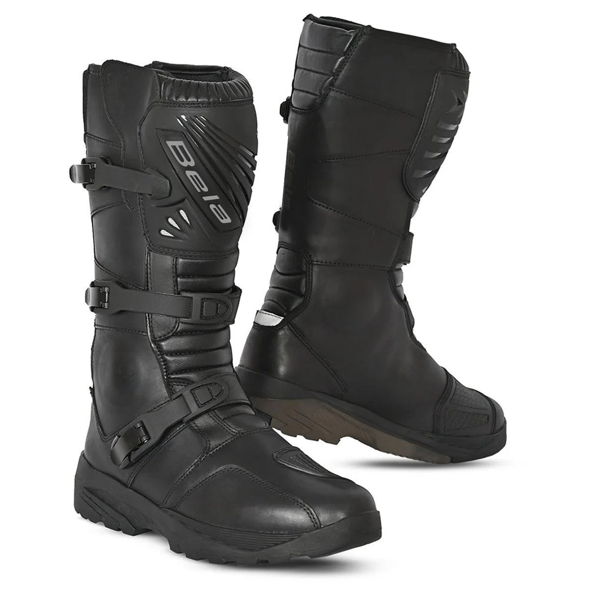 BELA SENIOR CUIR CARRERES BOTA DE MOTO NEGRE