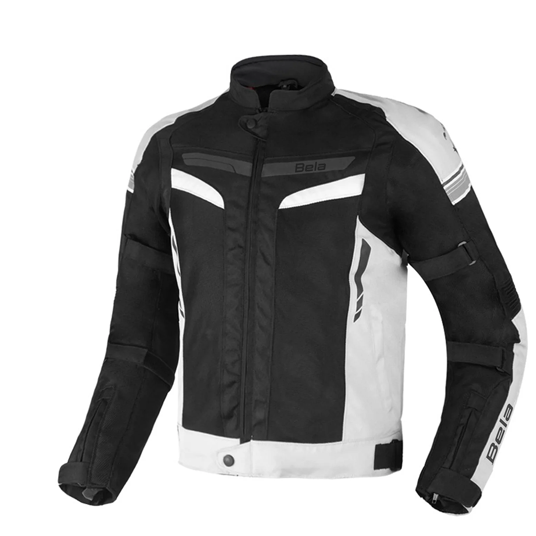 BELA SPRINTER CHAQUETA DE MOTO TEXTIL HOMBRE NEGRO PLATEADO