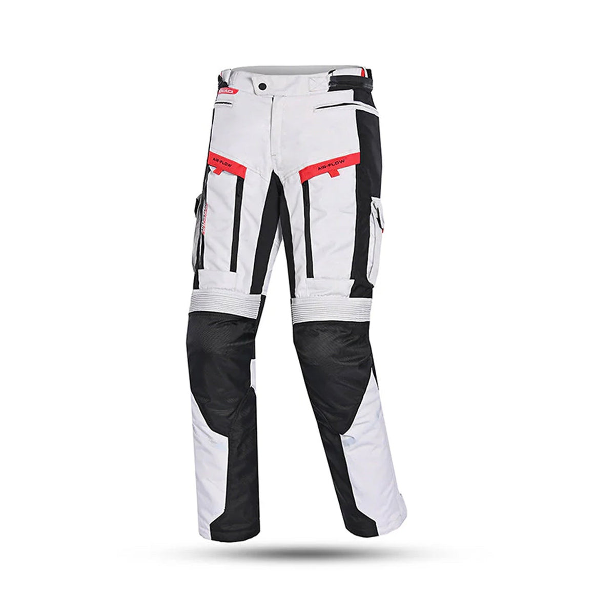 BELA TRANSFORMER TEXTIL PANTALON DE MOTO HOMBRE GRIS NEGRO ROJO
