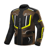 BELA WATSON TEXTIL JAQUETE DE MOTO HOMES NEGRE MARRO GROC BLANC