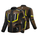 BELA WATSON TEXTIL JAQUETE DE MOTO HOMES NEGRE MARRO GROC BLANC